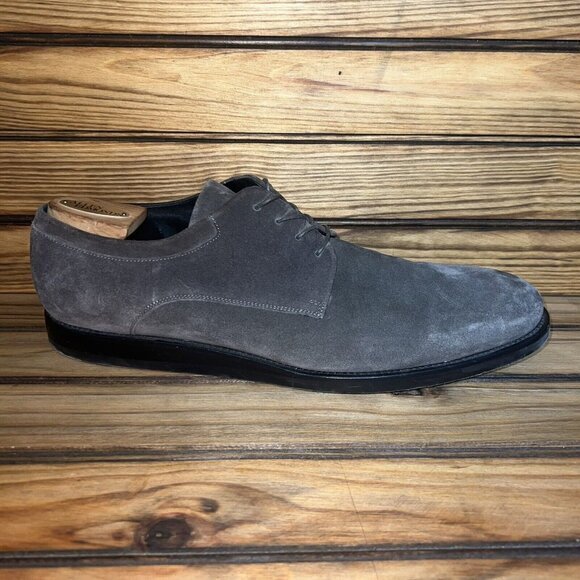 Vince Suede Leather‎ Oxfords Derby Mens Size 13 M Grey Lace Up Made In Italy - Picture 6 of 9